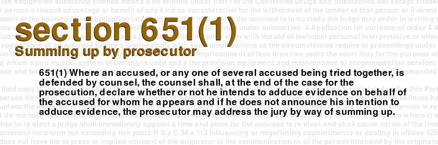 Summing up by prosecutor