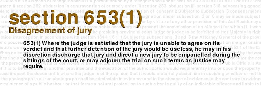 Disagreement of jury