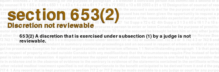 Discretion not reviewable
