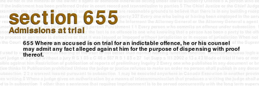 Admissions at trial