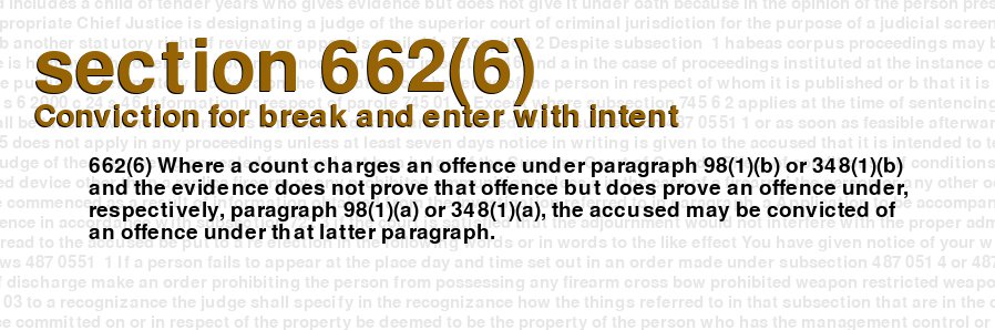 Conviction for break and enter with intent