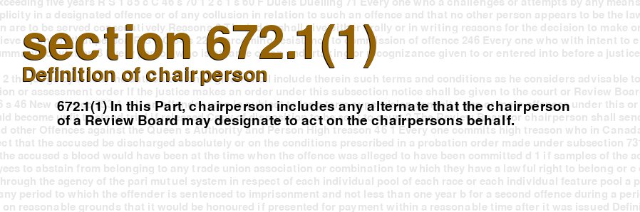 Definition of chairperson
