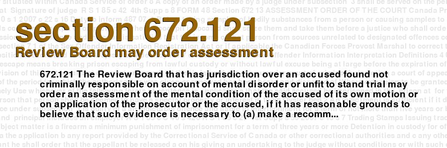 Review Board may order assessment