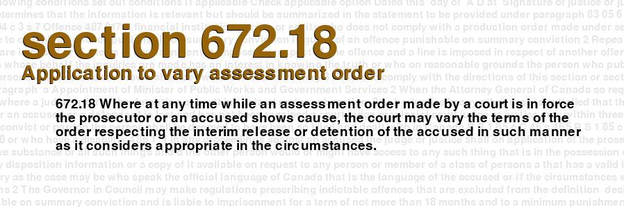 Application to vary assessment order