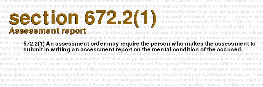 Assessment report
