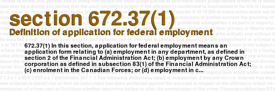 Definition of application for federal employment