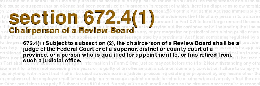 Chairperson of a Review Board