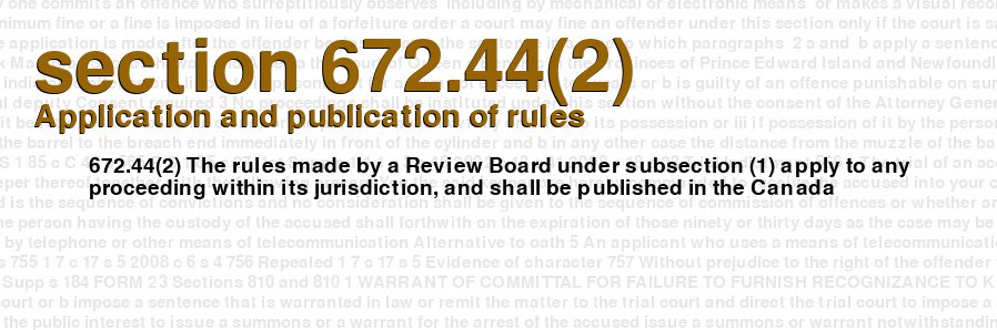 Application and publication of rules