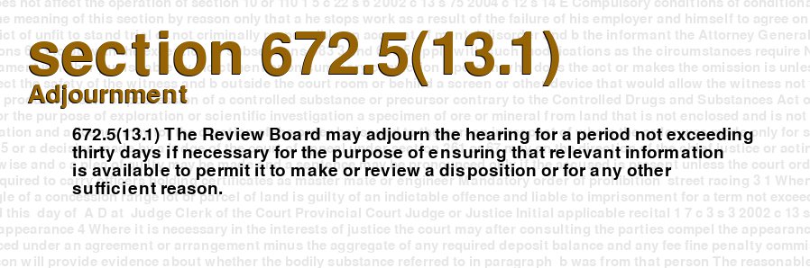 Adjournment
