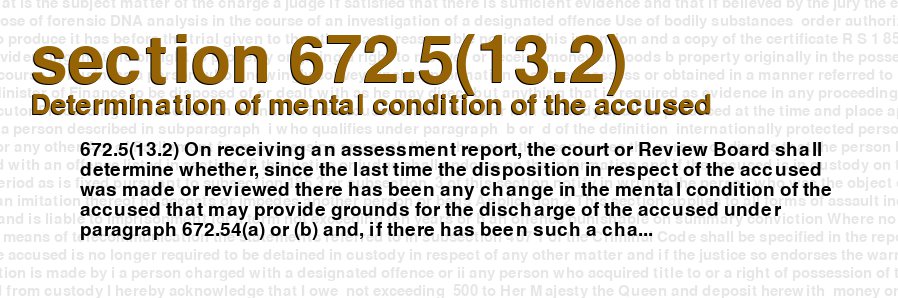 Determination of mental condition of the accused