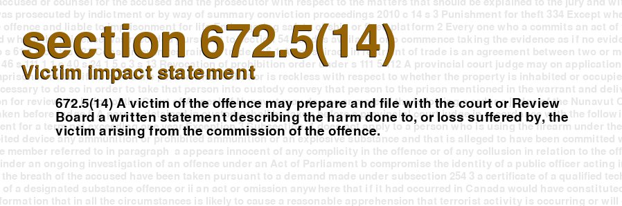Victim impact statement