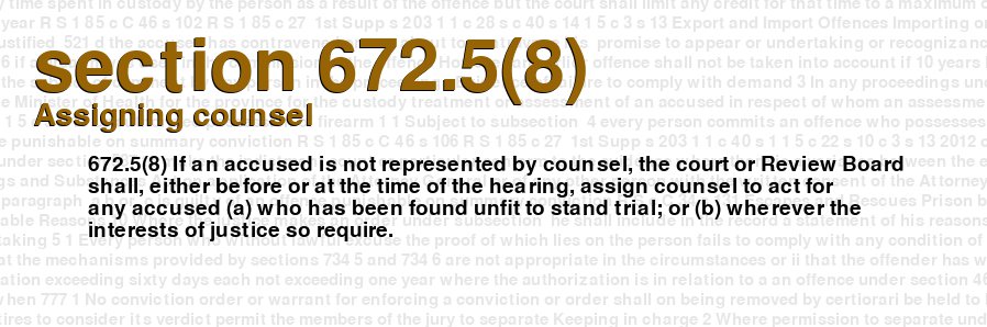 Assigning counsel