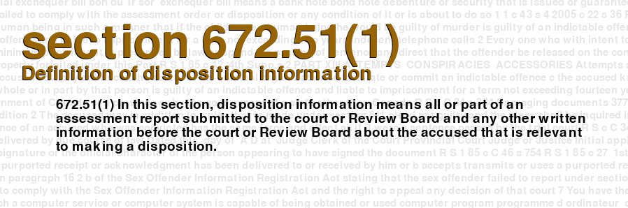 Definition of disposition information