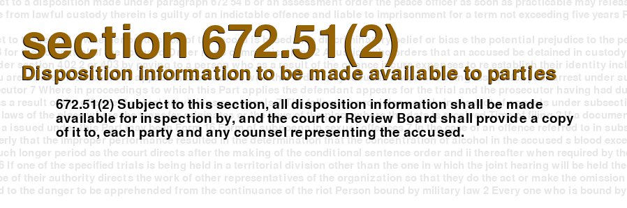 Disposition information to be made available to parties