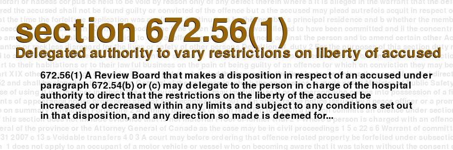 Delegated authority to vary restrictions on liberty of accused