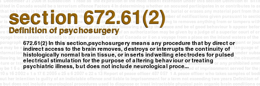 Definition of psychosurgery