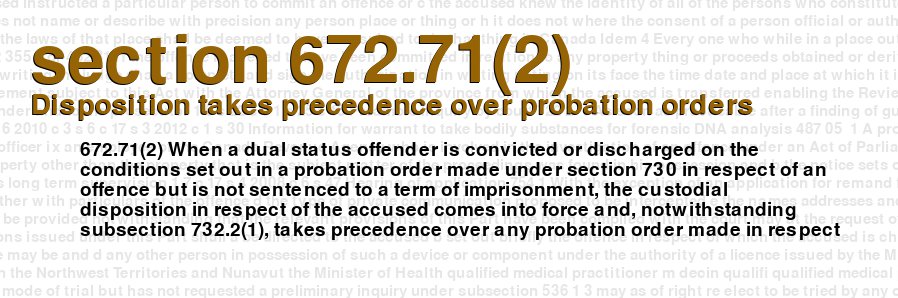 Disposition takes precedence over probation orders