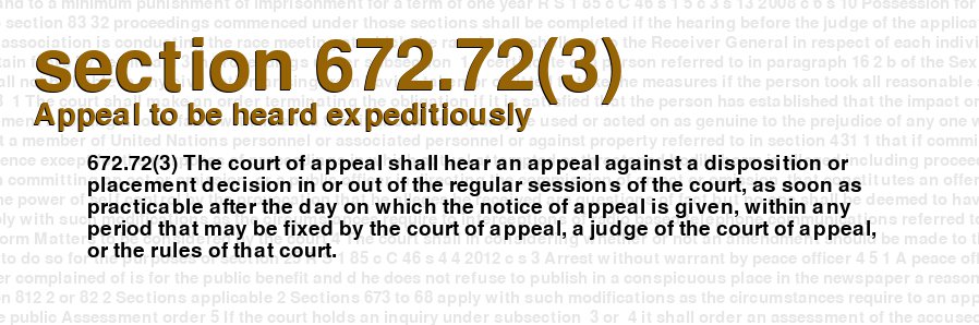Appeal to be heard expeditiously