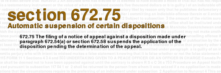 Automatic suspension of certain dispositions