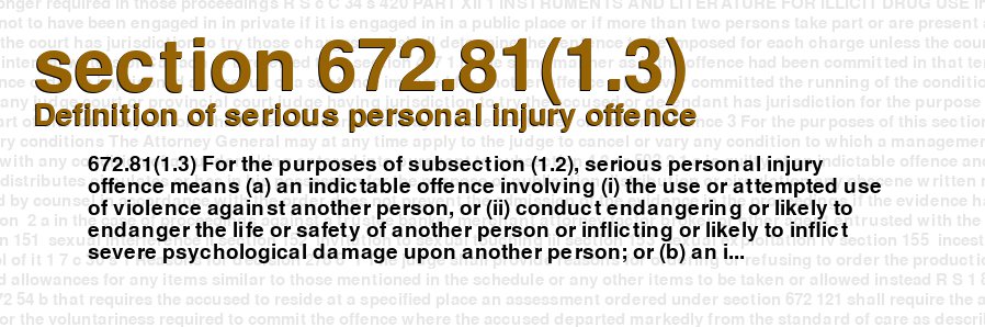 Definition of serious personal injury offence
