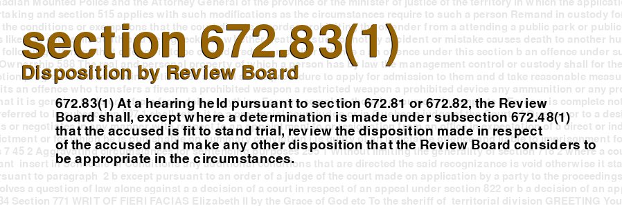 Disposition by Review Board
