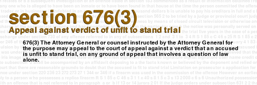 Appeal against verdict of unfit to stand trial