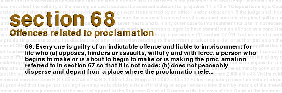 Offences related to proclamation