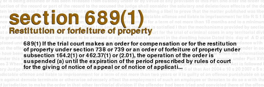 Restitution or forfeiture of property