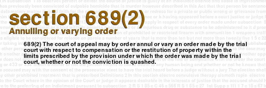 Annulling or varying order