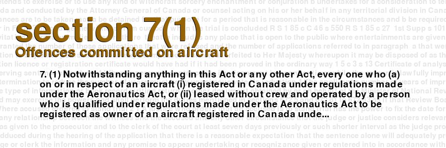 Offences committed on aircraft