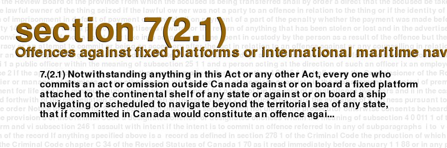 Offences against fixed platforms or international maritime navigation