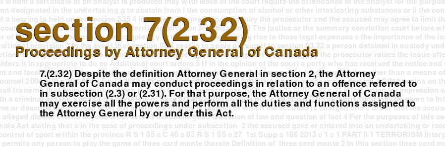 Proceedings by Attorney General of Canada