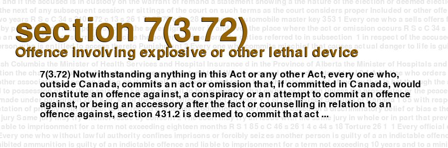 Offence involving explosive or other lethal device