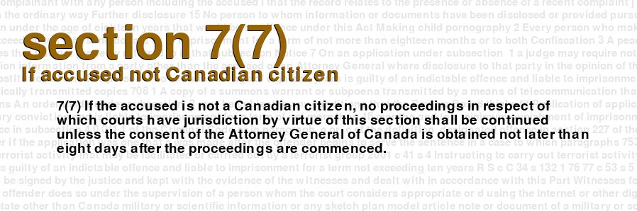 If accused not Canadian citizen