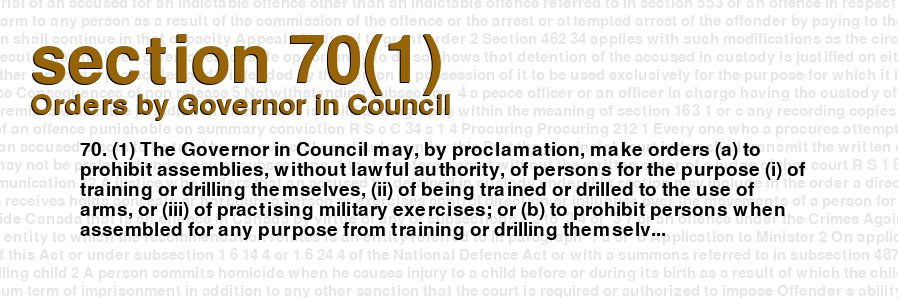 Orders by Governor in Council
