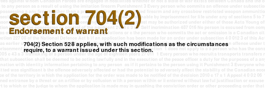 Endorsement of warrant