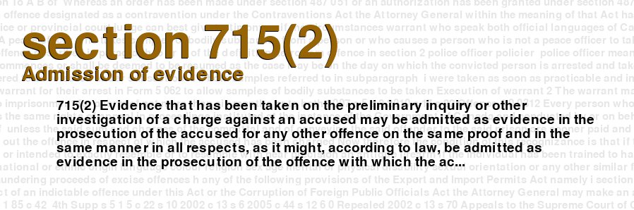 Admission of evidence