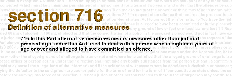 Definition of alternative measures