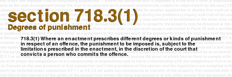 Degrees of punishment