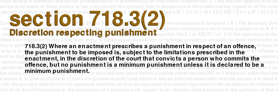 Discretion respecting punishment