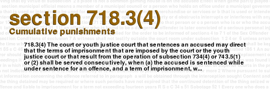 Cumulative punishments
