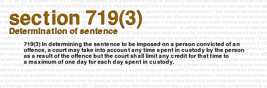 Determination of sentence