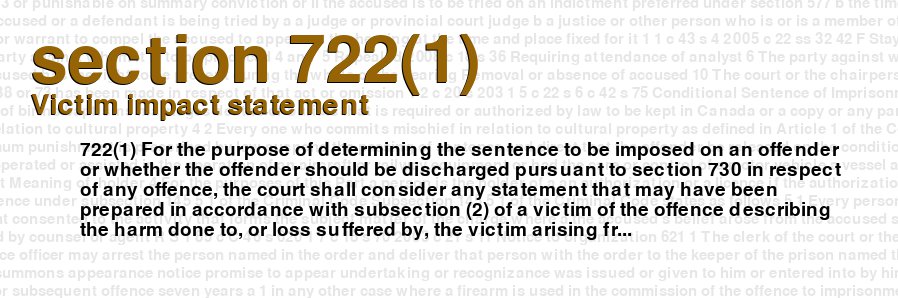 Victim impact statement