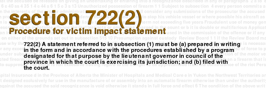 Procedure for victim impact statement