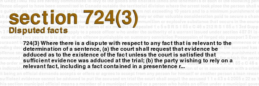Disputed facts