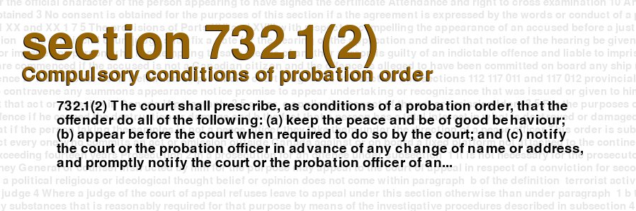 Compulsory conditions of probation order