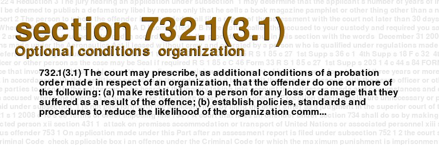 Optional conditions  organization