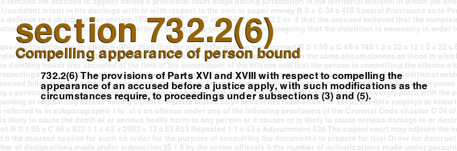 Compelling appearance of person bound