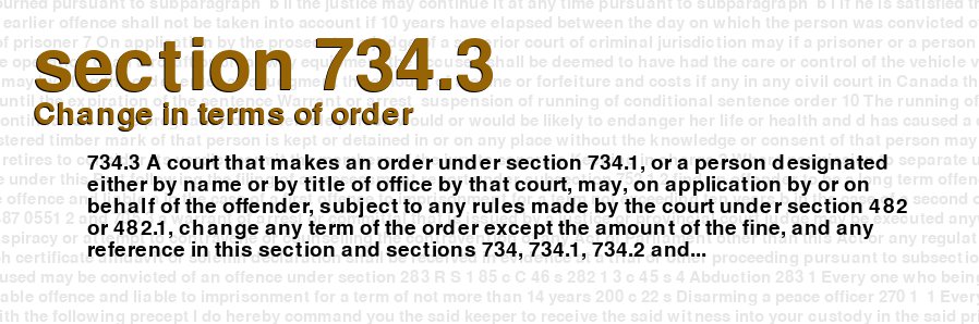 Change in terms of order