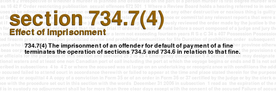 Effect of imprisonment